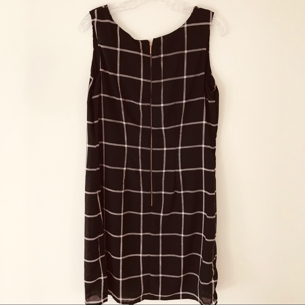 NEW Japana Black White Fitted Sheath Dress 12 14 - Picture 3 of 4